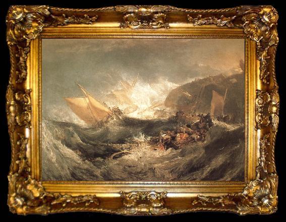 framed  J.M.W. Turner The Wreck of a transport ship, ta009-2